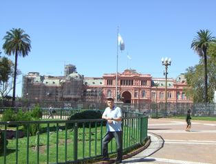 Todd Fox at the Plaza de Mayo in Buenos Aires Argentina