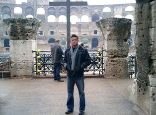 Todd Fox at the Coliseum in Rome