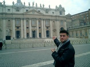 Todd Fox in Rome at the Vatican