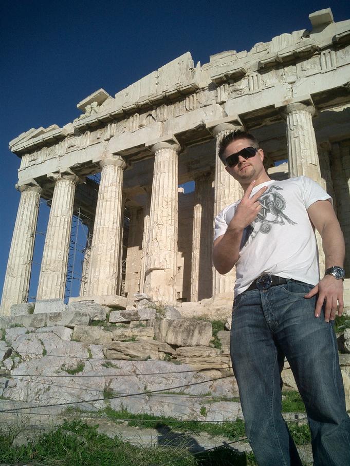 Todd Fox at the Parthenon in Greece